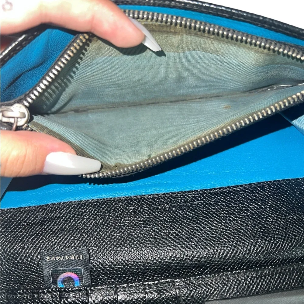 Bulgari Black Leather Continental Wallet